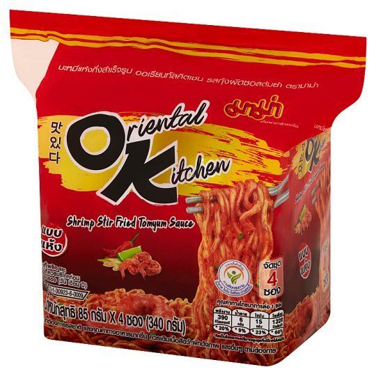[สินค้าส่งด่วน] มาม่าออเรียลทัลรสกุ้งผัดซอส85ก. แพ็ค4 MAMA OK SHRIMP TOMYUM SAUCE 85G. PACK4