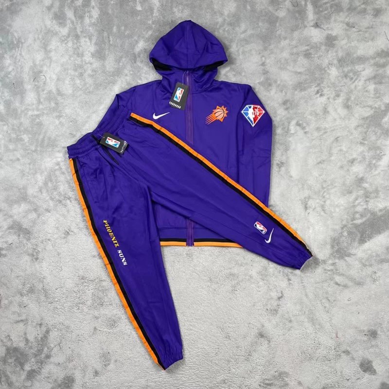 [เวอร์ชันที่กําหนดเอง] NBA75th Anniversary Sun Team Player Durant Booker Paul Bill Ayton Warm-Up Sui