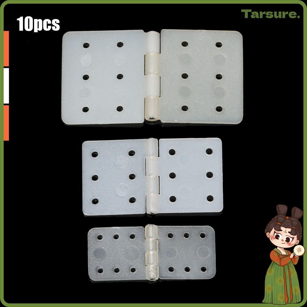 TARSURETH 10 ชิ้นบานพับไนลอนและเข็ม 3 ขนาดคุณภาพสูงสีขาว RC เครื่องบินอะไหล่