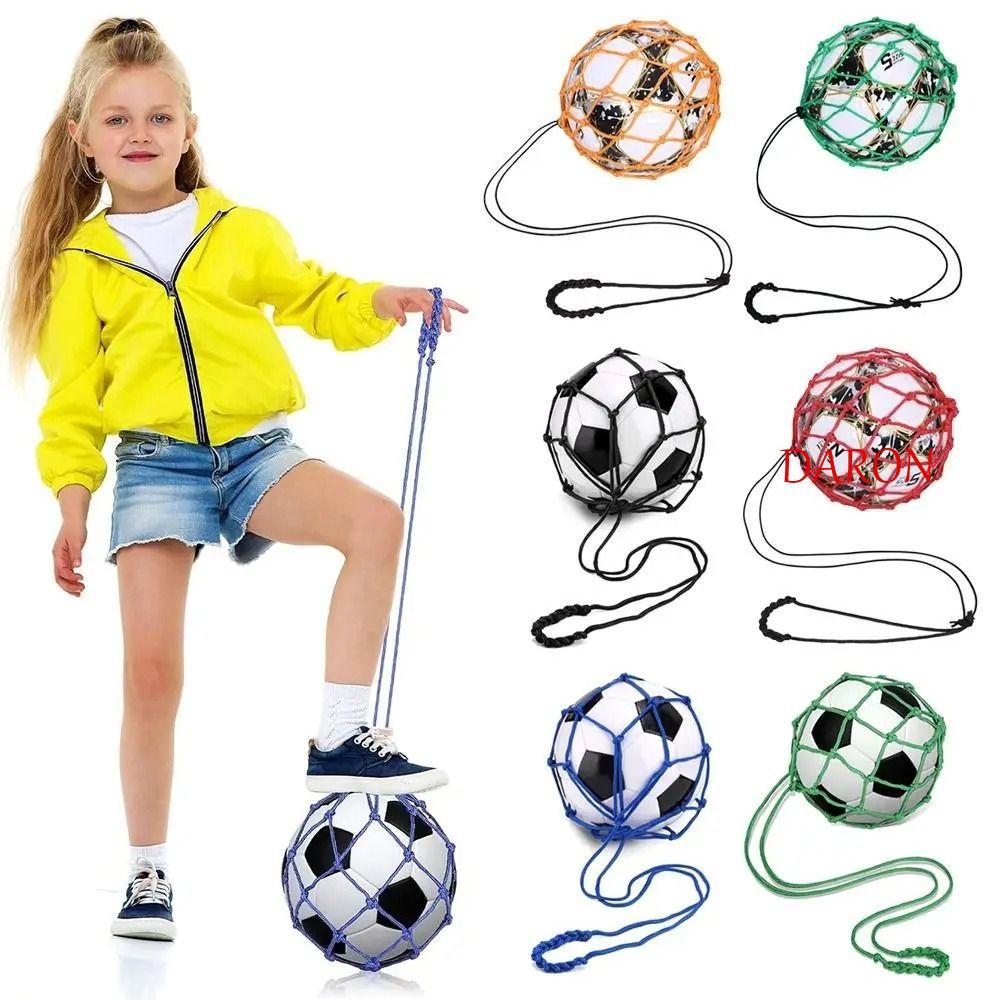 DARON ฟุตบอล Kick Trainer กระเป๋าสุทธิ, ไนลอนฟุตบอลอุปกรณ์เสริมฟุตบอล Ball Net Kicker Trainer, ถุงตา