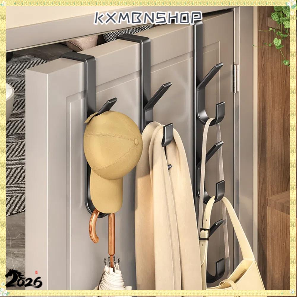 19KXMBNSHOP ตะขอโลหะ, มากกว่าประตูฟรีเจาะตะขอแขวนประตู, คุณภาพมัลติฟังก์ชั่ประตูกลับประเภทหมวกไม้แขวนเสื้อบ้าน