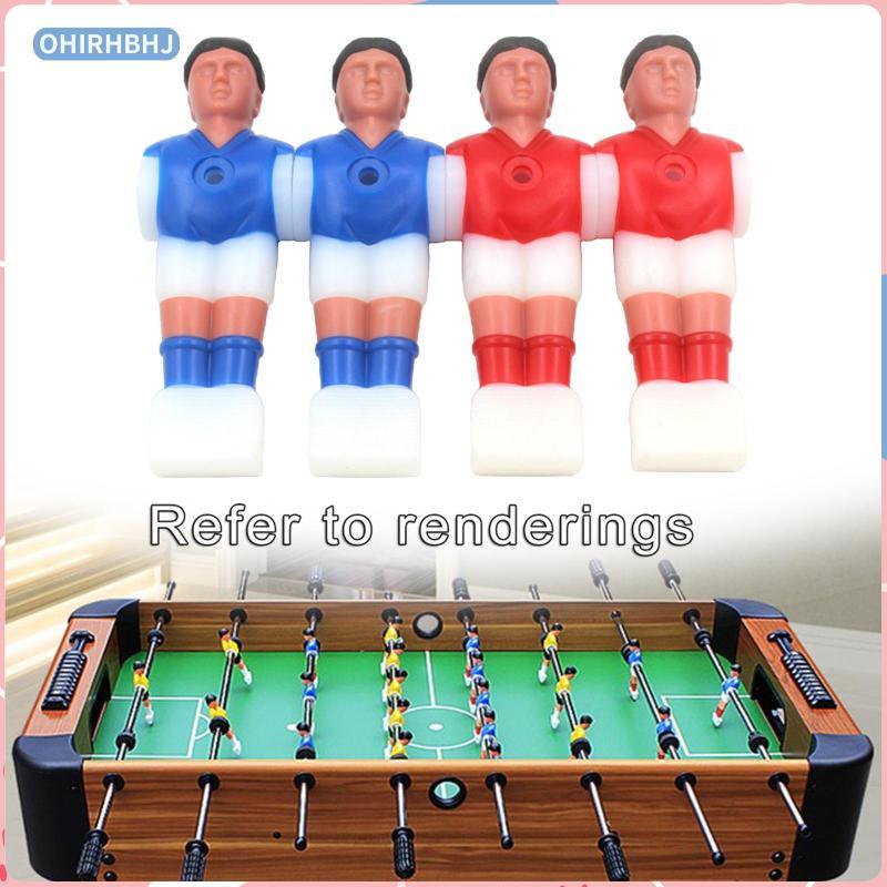 [ohirhbhj] 4x Foosball Men Soccer Table Players Football Players Model Game Indoor 2 แดง 2 น้ําเงิน
