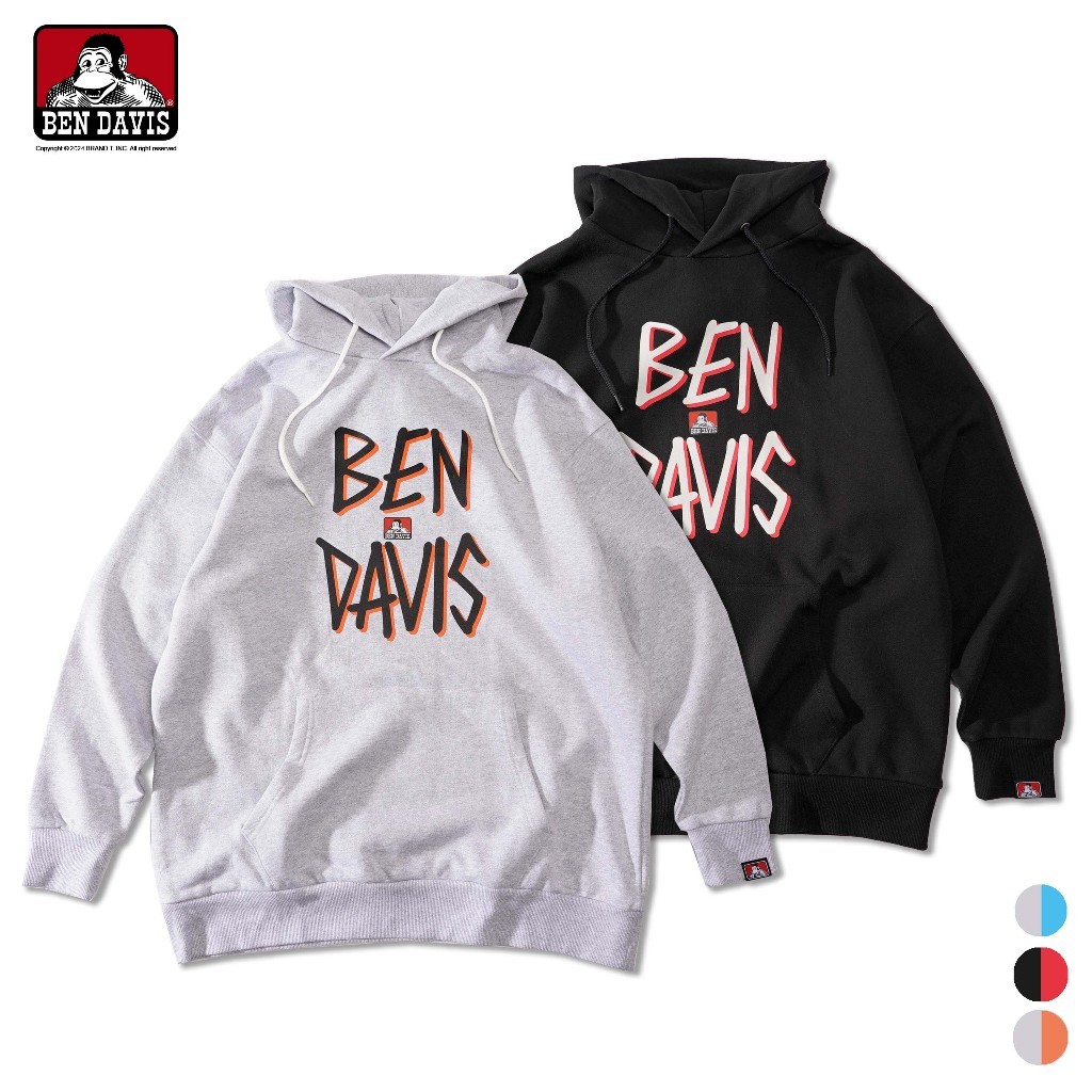 BEN DAVIS เสื้อสเวตเตอร์ผ้าฝ้ายมีฮู้ด Unisex T