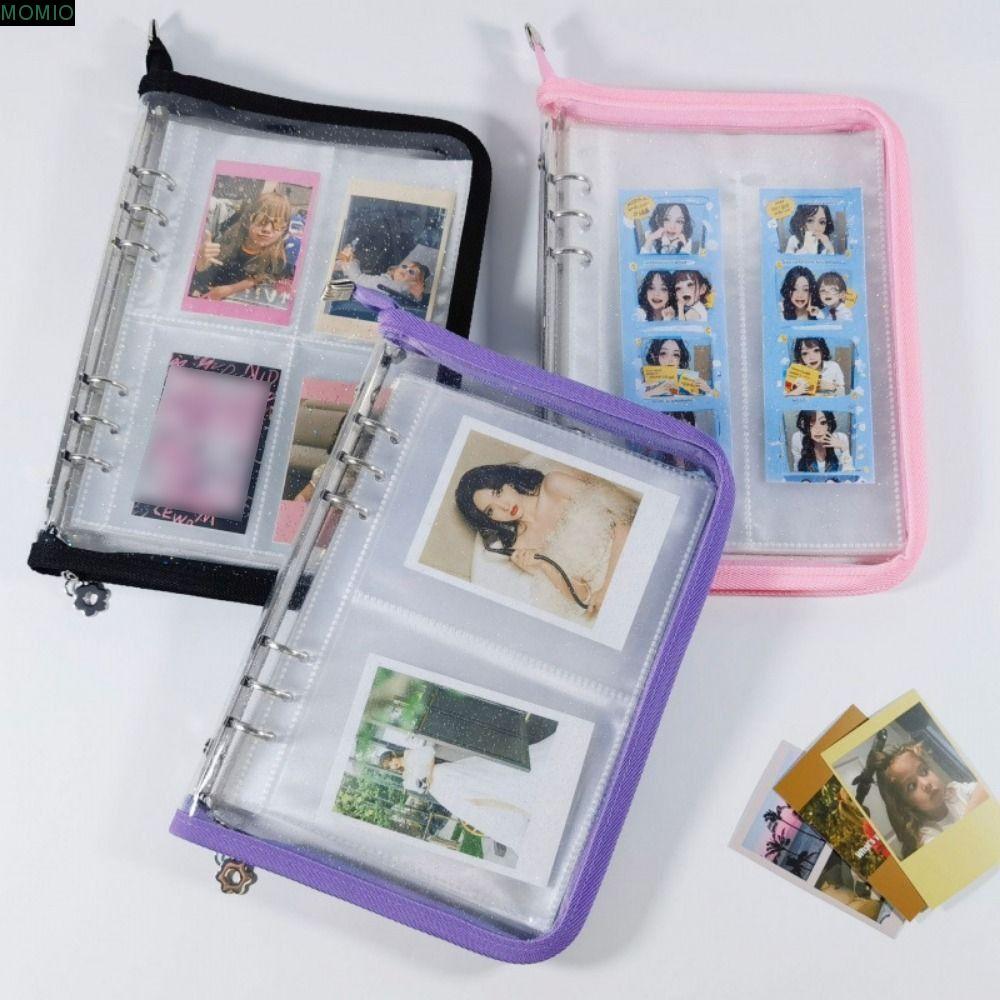 MXMIO ฝาครอบเครื่องผูกแบบหลวม, อัลบั้มภาพโปร่งใสหลายกระเป๋าแบบใช้ซ้ําได้, มองเห็น INS ซิปปิดสติกเกอร์เติมโรงเรียน Keeper