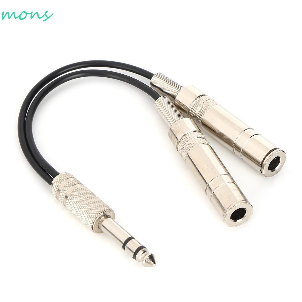MONS Breakout Splitter Cable, Shielding 20cm/7.87in 6.35mm Male to 2 6.35mm Female, Y Audio Cable Ma