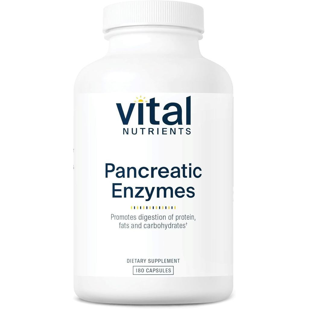 Vital Nutrients Pancreatic Enzymes 1000มก. (เต็มความแข็งแรง) - อาหารเสริม Pancretein Digestive Diges