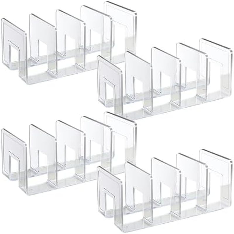 SAYEEC Acrylic File Sorter, Clear File Holder Acrylic Desk Organizer, Sturdy Desktop Files Organizer