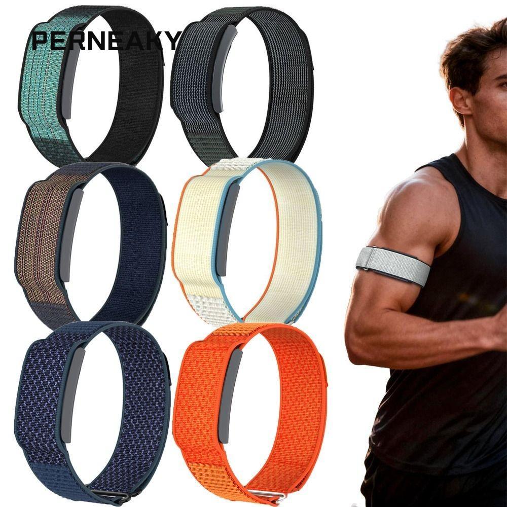 PERNEAKY Fitness Tracker Strap, 22mm Loop Design Sport Band, Breathable Nylon Adjustable Bicep Band 