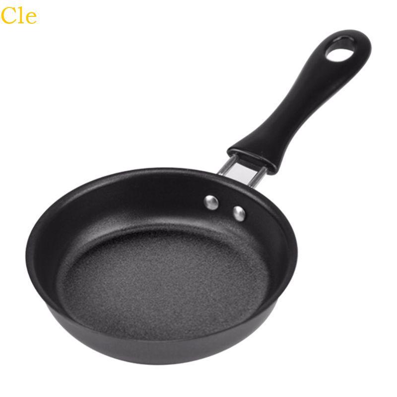 Cle Mini Cooking Pan กระทะเหล็กไม่ติดสําหรับเคลือบมือยาวแบบพกพา