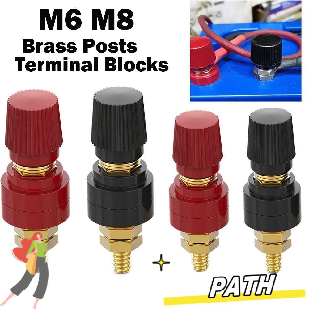 PATH Posts Terminal Blocks, M6 M8 Red Black Binding Post Terminal, อุปกรณ์ไฟฟ้าทองเหลือง Binding Pos