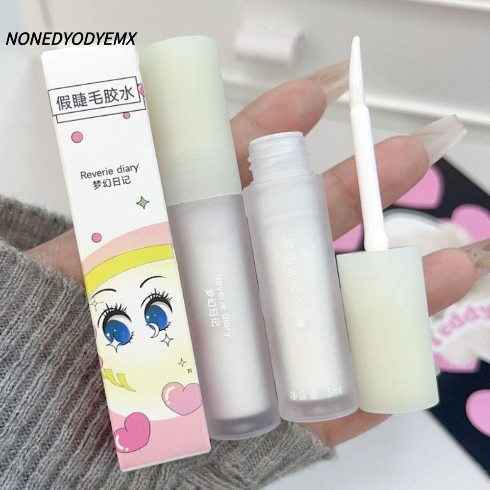 NONDYEMX กาวติดขนตาปลอม, กาวความงามติดทนนานแห้งเร็ว, กันน้ําโปร่งใส 3ml กาวติดขนตาเครื่องมือแต่งหน้า