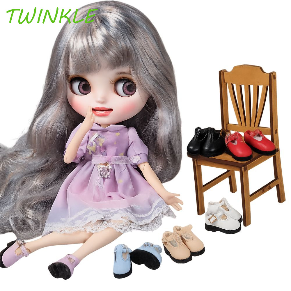 TWINKLE1 OB22 OB24 รองเท้า,แกล้งทําเล่นห้าสีสําหรับ Blyth ตุ๊กตารองเท้า, ของเล่นเด็ก Handmade น่ารัก