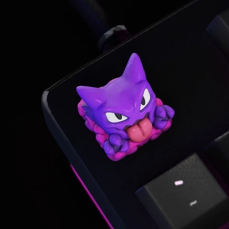 [สี] Pokémon Keycap Ghost Stone Ghost Stone Gengar Keycap ปุ่มกดสามมิติสร้างสรรค์ 26.7