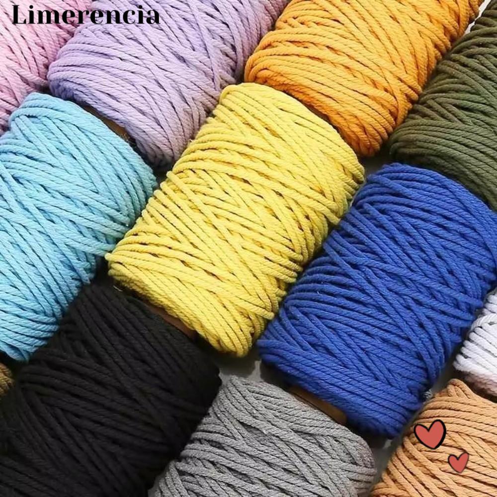 LIMERENCIA Cotton Rope Scratching Post, สีสัน 3 มม.เส้นผ่านศูนย์กลาง DIY Cat Scratching Post Rope, H
