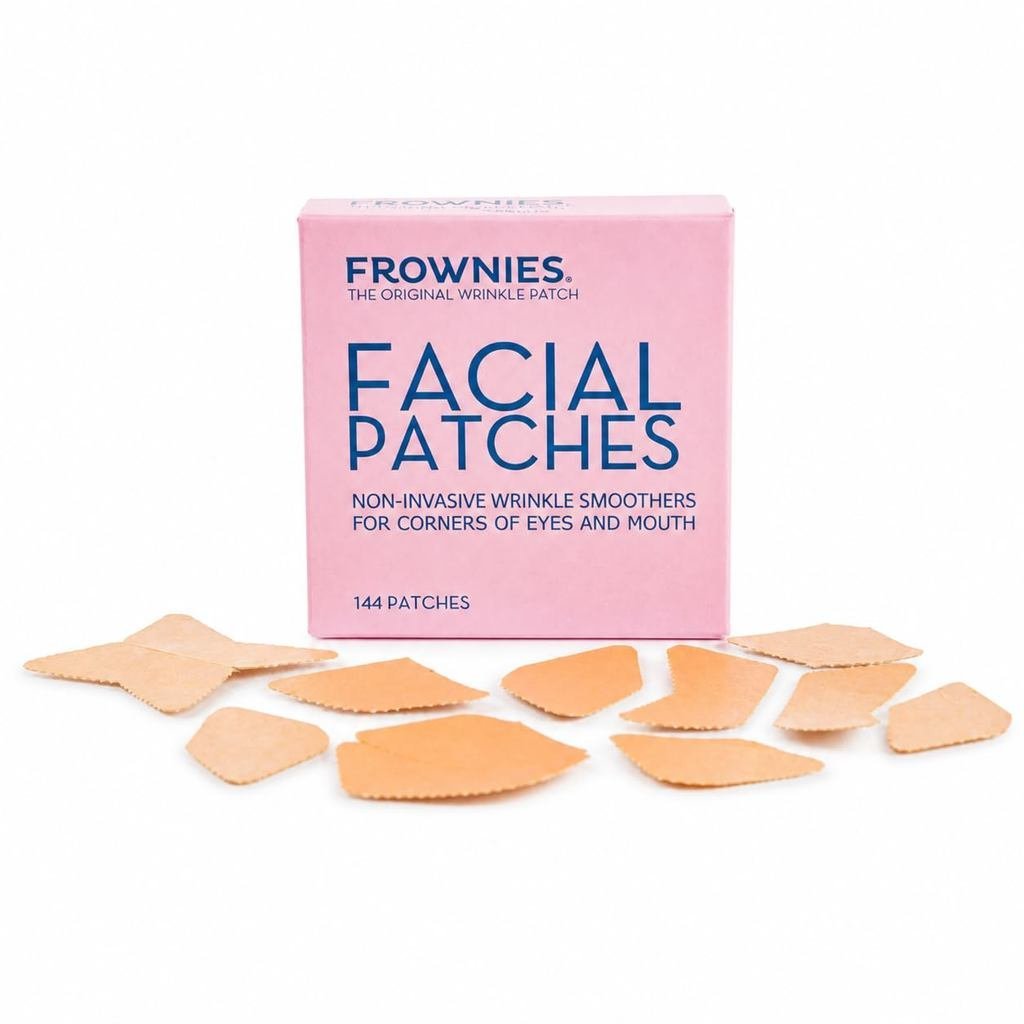 Frownis Facial Patch สําหรับริ้วรอยบนมุมตาและปาก - Hypoallergenic Anti-Wrinkle Face Tape - ริ้วรอย P