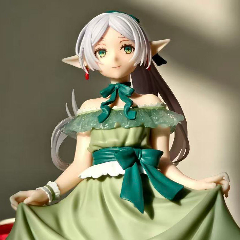 Frieren: Beyond Journeys End Frieren 19 ซม.PVC รูปอะนิเมะ Action Figures รุ่นเดสก์ท็อปตกแต่งภายในรถเ