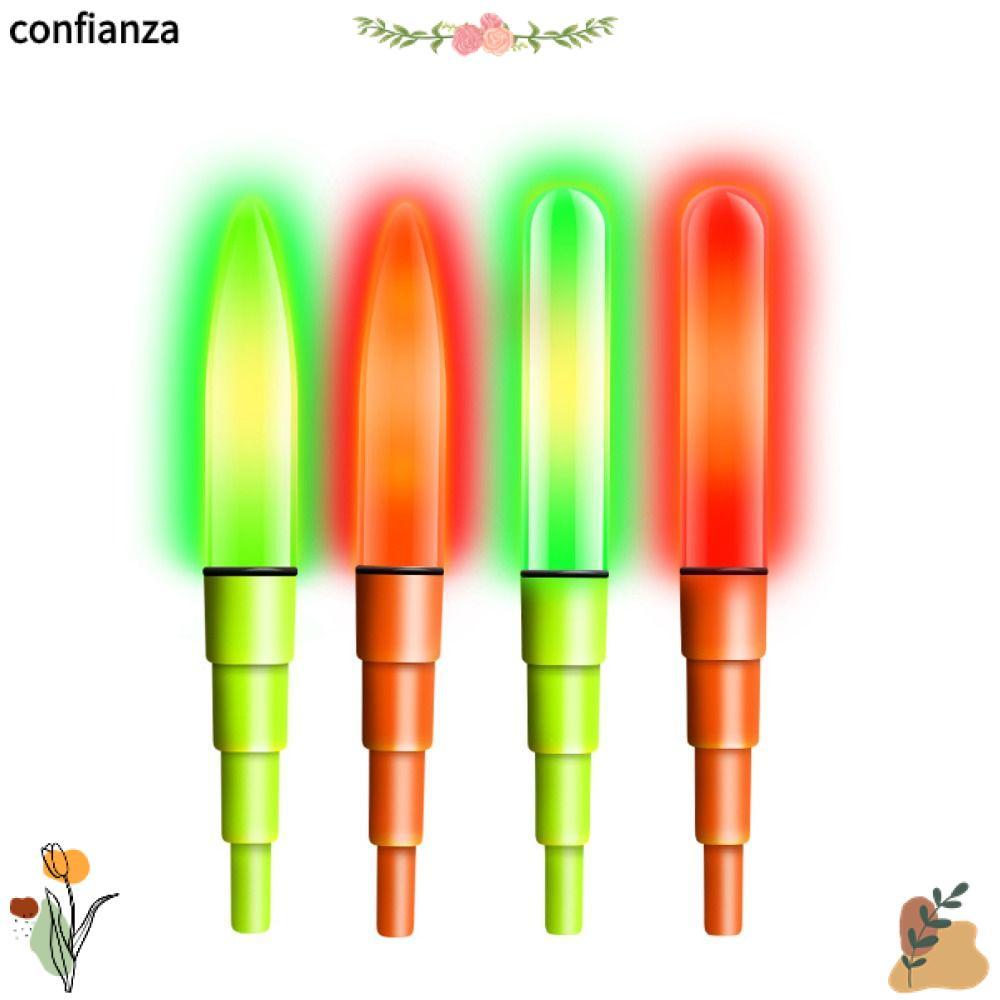 CONFIANZA 1 ชิ้น LED Fishing Float Top, Luminous Induction Fishing Float Light, Hot Super Bright Nig