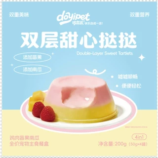 (พร้อมส่ง) Doyipet - เปียกแบบถ้วยทาร์ตหวานสองชั้น Complete & Balanced (50g*4) (ยกกล่อง)