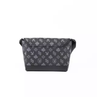 PLAYBOY รุ่น Monic Crossbody bag กระเป๋าสะพายข้าง รหัส ST-B262PBM344-BK ดีไซน์ทรงFlap สีGunmetal