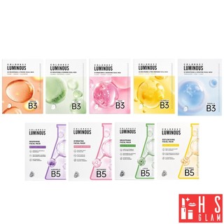 COLORKEY LUMINOUS FACIAL MASK B5 คัลเลอร์คีย์ ลูมินัส มาส์กหน้า แผ่นมาส์ก ชุ่มชื้น 1 กล่อง10 แผ่น