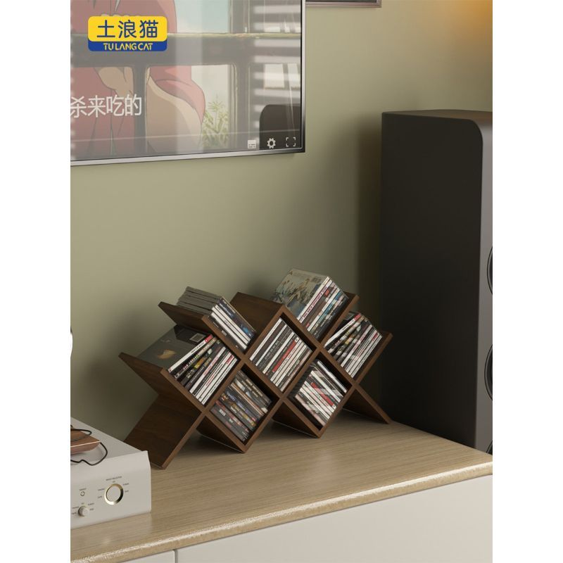 Multi-Grid ขนาดใหญ่-ความจุ CD Sorting Storage Rack เกม Disc Organizer เดสก์ท็อป CD Rack บันทึกเทปคอล