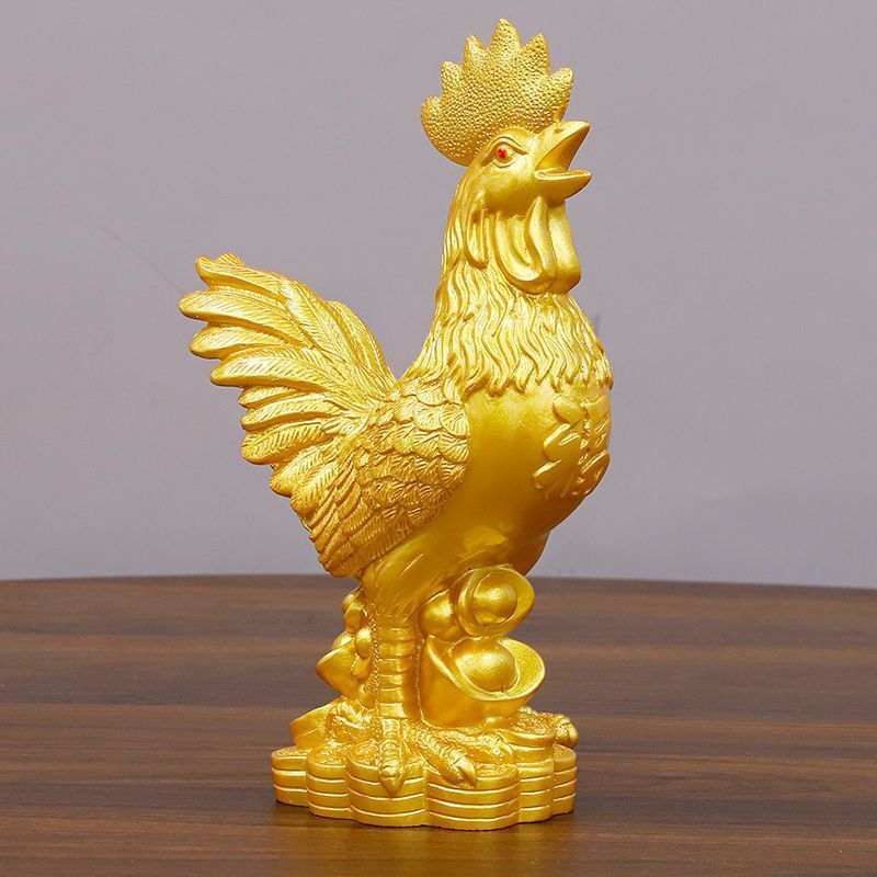โชคดีโชคลาภ/โชคลาภไก่ทองเครื่องประดับจําลองไก่ใหญ่รุ่ยอี๋เ รูปที่ 7