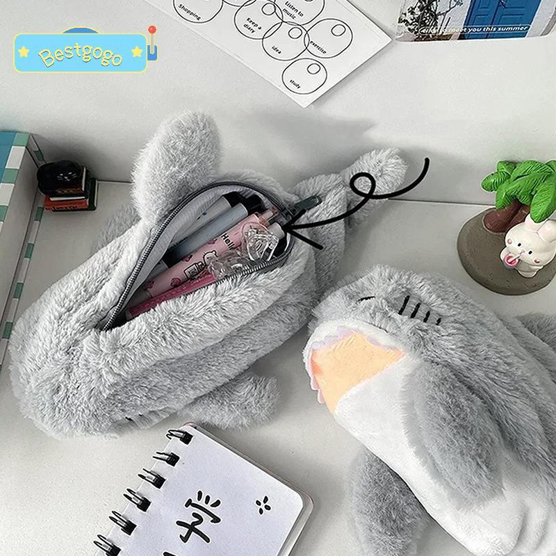 [Bestgogo-t] กล่องดินสอฉลามตุ๊กตาน่ารักเครื่องเขียนนักเรียนอุปกรณ์การเรียน Kawaii ตุ๊กตา Ba ถึงกระเป๋าเก็บของโรงเรียนกระเป๋าปากกาเครื่องเขียน
