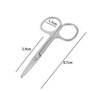 ✂️กรรไกรจมูกสแตนเลส STAINLESS 🔪 ปลายโค้งสำหรับตัดขนจมูก 🧼 ทำความสะอาดง่าย ไม่เป็นสนิม ✨ CXT011