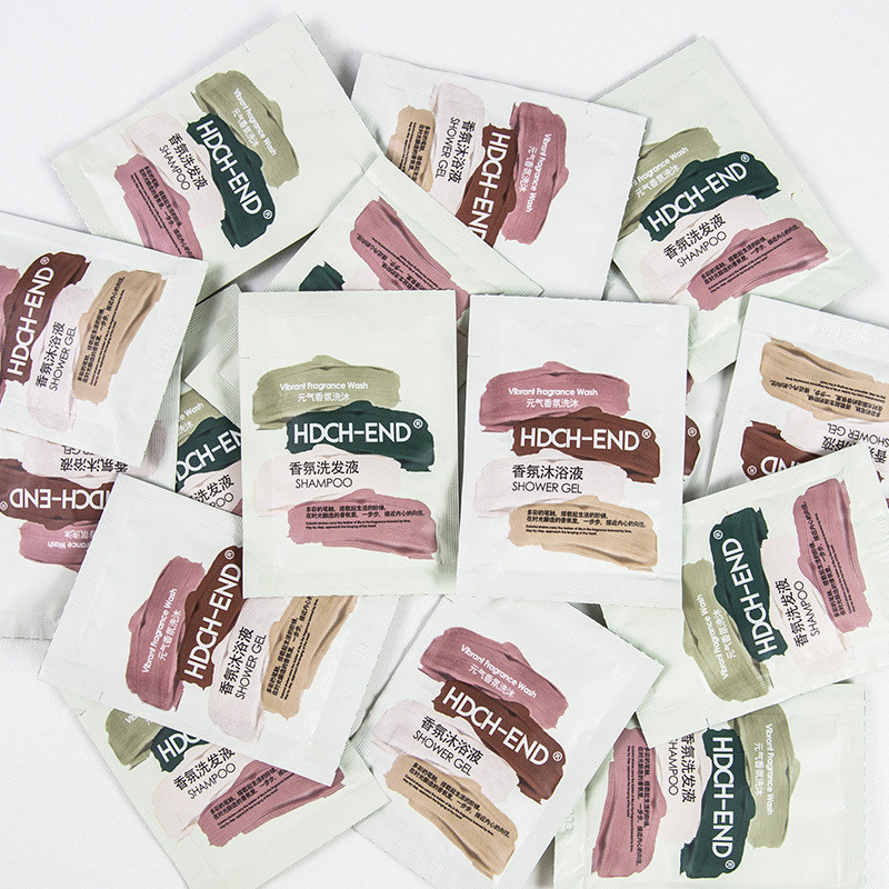 Ml Bagged Shampoo Body Wash Hotel Hotel Disposent Toiletries Sachets Shampoo Full Box F1