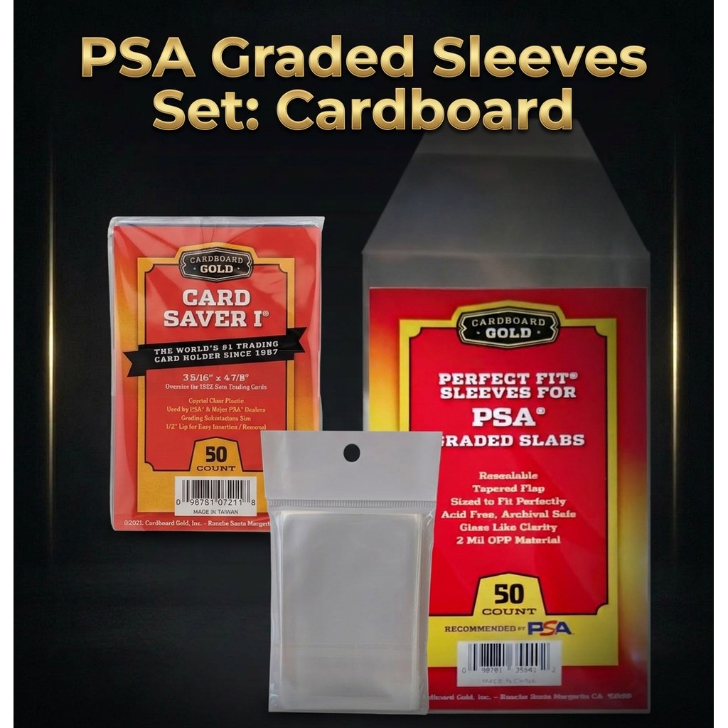 ชุดซองใส่การ์ด Cardboard Gold Card Saver แท้ 66×92mm สำหรับส่งเกรด PSA | Cardboard Gold Authentic Ca