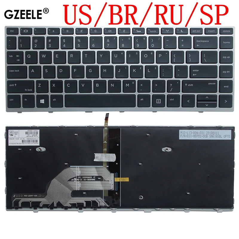 ใหม่ US/BR/SP แป้นพิมพ์แล็ปท็อปสําหรับ HP Probook X360 440 G1 HSN-W01C 640 G4 640 G5 645 G4 645 G5 4