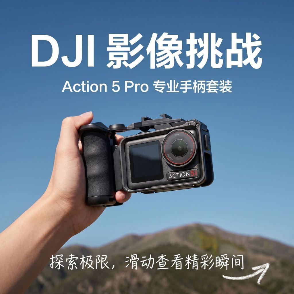 Street Photography Grip สําหรับ DJI Action 5 Pro/4/3 Street กล้อง Handle Artifact อุปกรณ์เสริมกีฬากล้องชัตเตอร์กรอบป้องกันอุปกรณ์เสริมส่วนขยาย