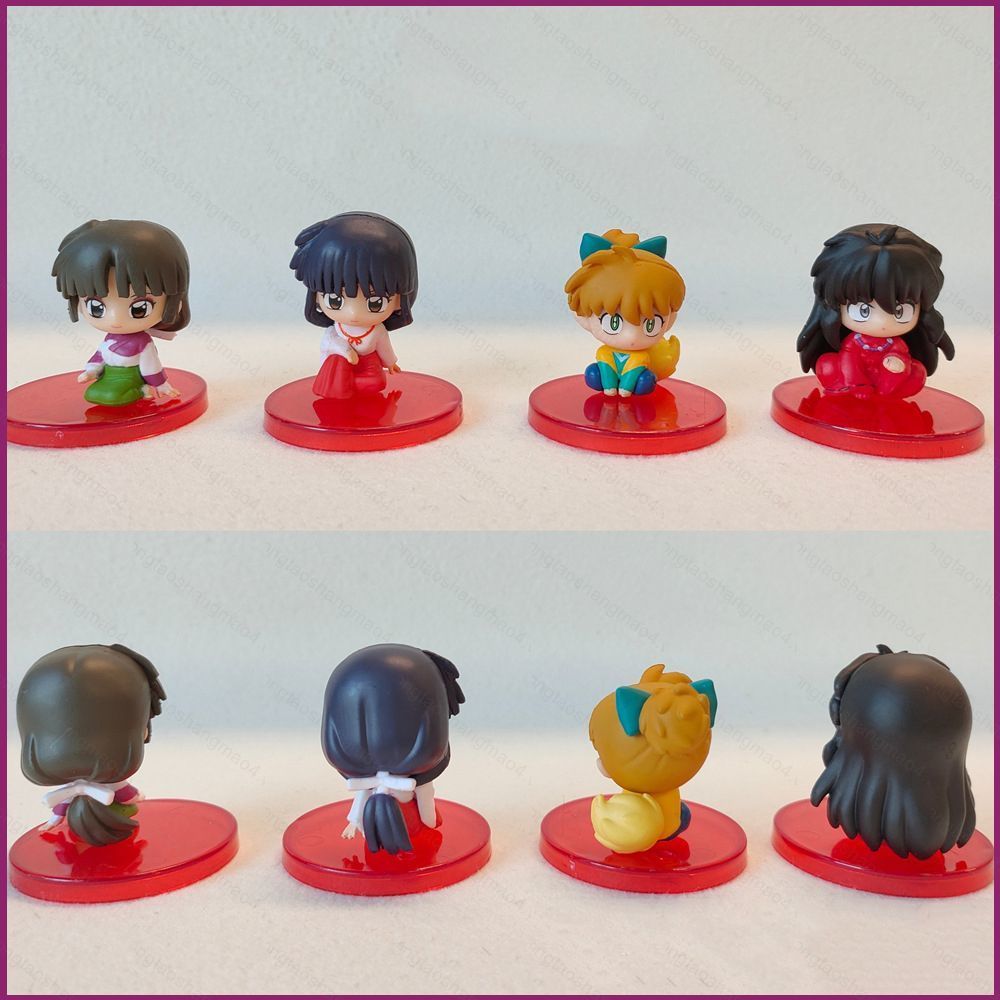YT4 8pcs อะนิเมะ Inuyasha Action Figure รุ่น Q Sesshoumaru Kagome Kikyou Sango Miroku Shippou ของเล่
