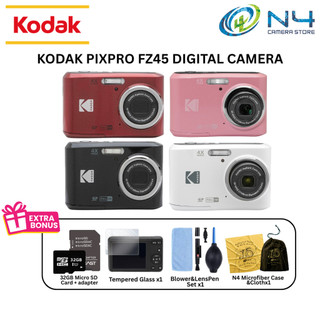 Kodak PIXPRO FZ45 16MP Digital Camera with 4X Optical Zoom 27mm Wide Angle and 2.7" LCD Screen (Black /Red/White)