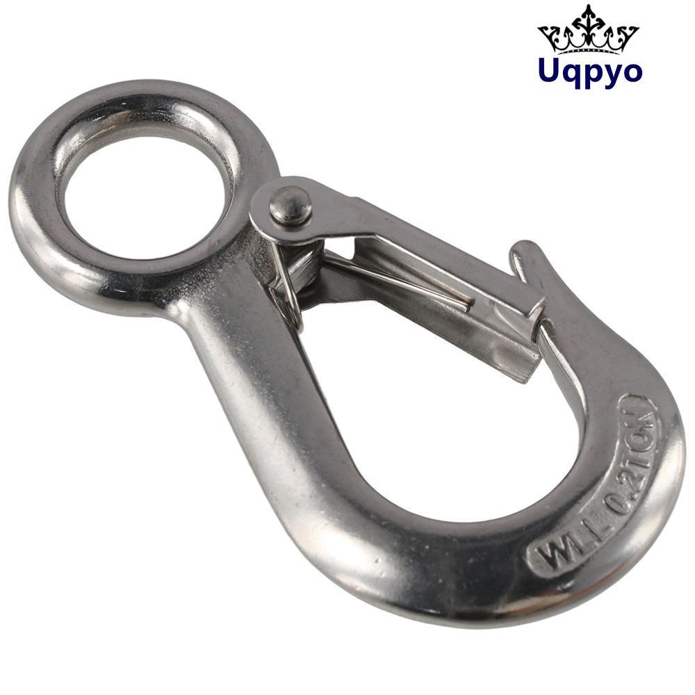 UQPYO Grab Hooks, Sliver 304 ตะขอสแตนเลสสลิป, อุปกรณ์เสริม Rigging 0.2t 440 Lbs.Work Load Lifting Ho
