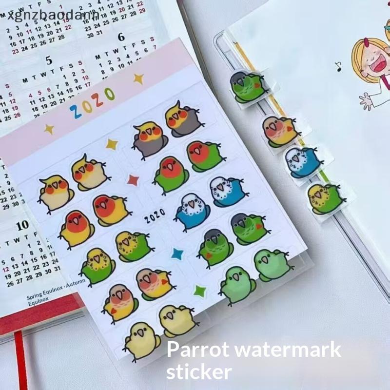 [XGN] 10 คู่สไตล์และสร้างสรรค์ Parrot Index Stiers, ที่คั่นหนังสือตกแต่งสําหรับองค์กรและเครื่องหมาย 