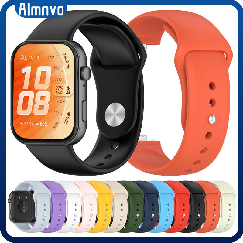 สายซิลิโคน สำหรับ Huawei Watch Fit 5 4 3 / 5 Pro / 4 Pro สายรัดข้อมือเปลี่ยนกีฬาอ่อน Smartwatch for Huawei Fit 3