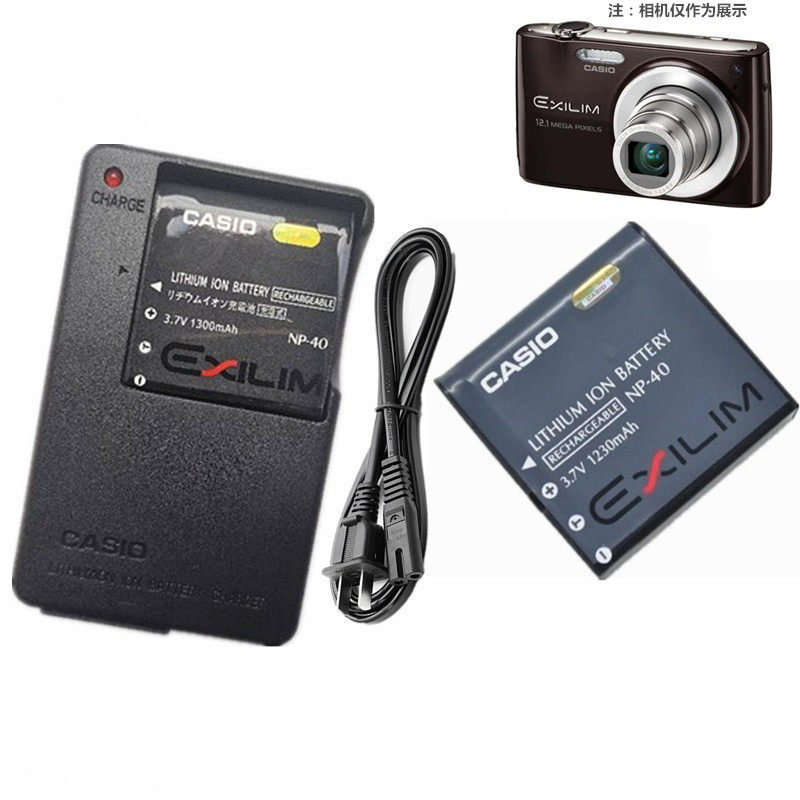 เครื่องชาร์จ+แบตเตอรี่ NP-40 เหมาะสําหรับกล้อง Casio EX-Z100 Z200 Z300 Z400 Z500