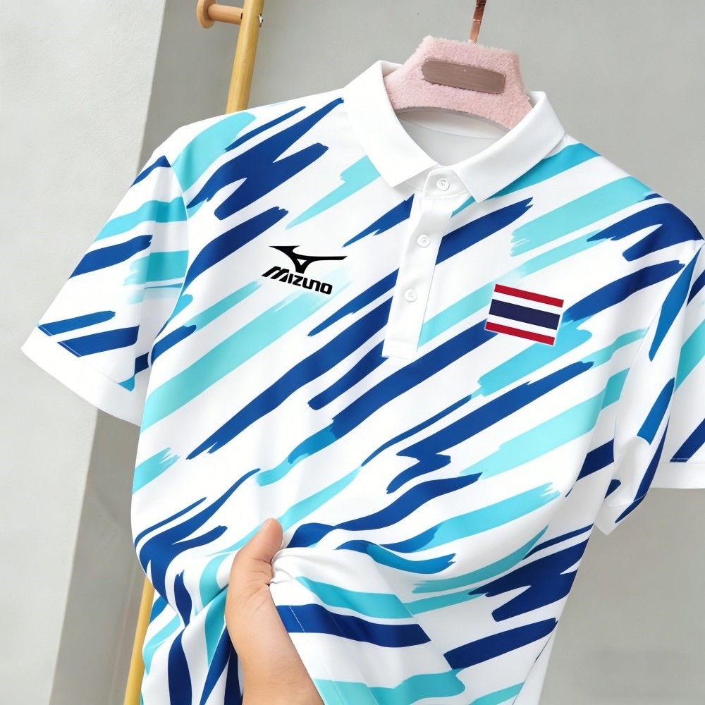 เสื้อโปโลมิซูโน่สำหรับแบดมินตันและทีมชาติ เหมาะสำหรับทุกเพศ สวมใส่ได้ในโอกาสพักผ่อนและออกกำลังกาย ราคา ถูกที่สุด ดีลบีเคเค แกลเลอรีภาพที่ 2