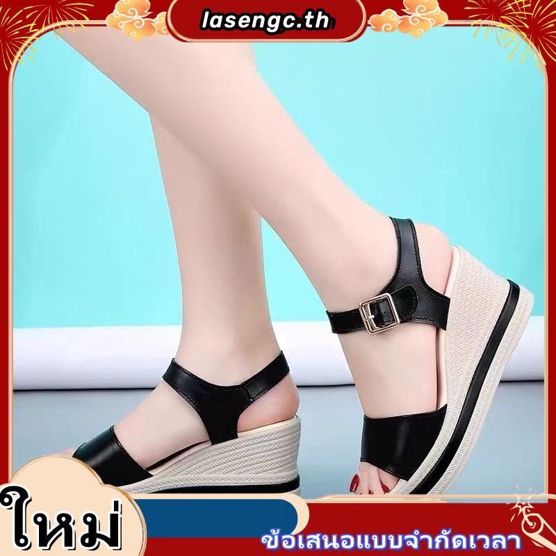 Genuine Leather Women's Sandals2024Summer New High Heel Casual Fashion Versatile Women's Sandals Fas