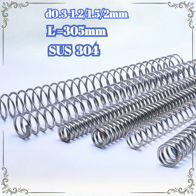 [ZC-LMF] ยางยืดสปริงเส้นผ่านศูนย์กลาง 0.3-1.2/1.5/2 มม.ความยาว 305mm304 สแตนเลสสปริง Y ประเภท