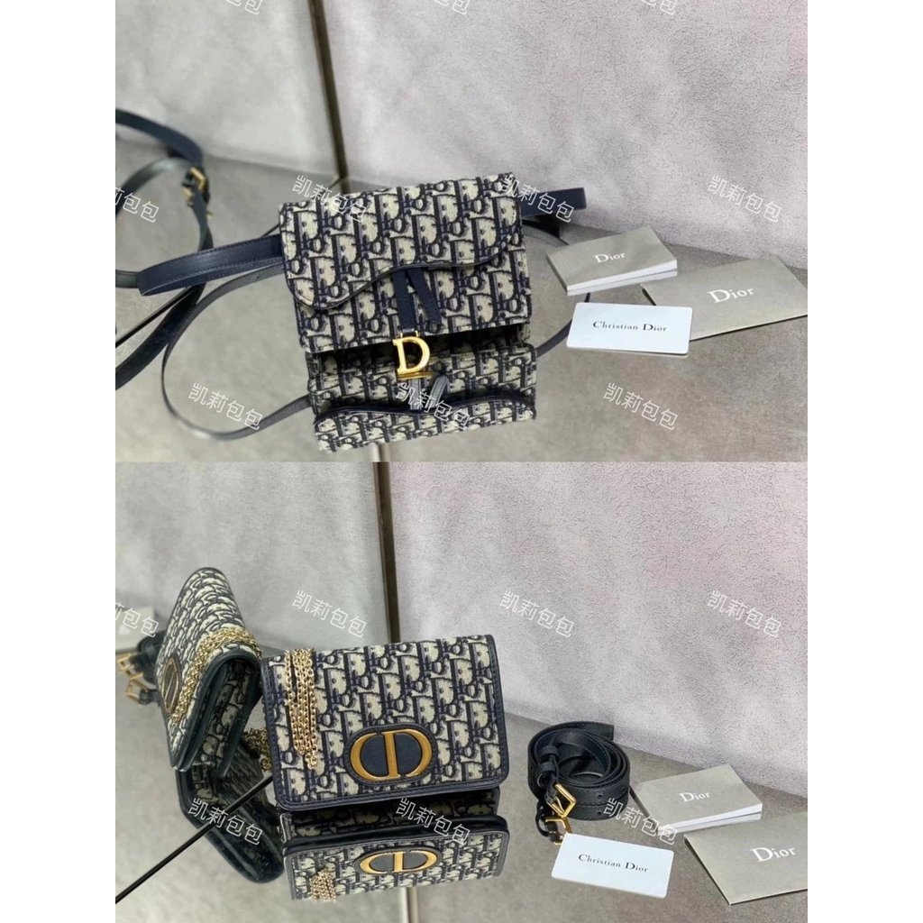 DIORwoc Chain Bag Zipper Transformation Bag Clutch Bag ประณีต High-End Female Bag Cross-Body Clutch 
