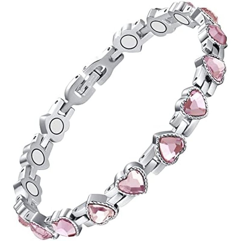Feraco Magnetic Bracelets for Women, Titanium Steel Magnetic Bracelet with Neodymium Magnets & Spark