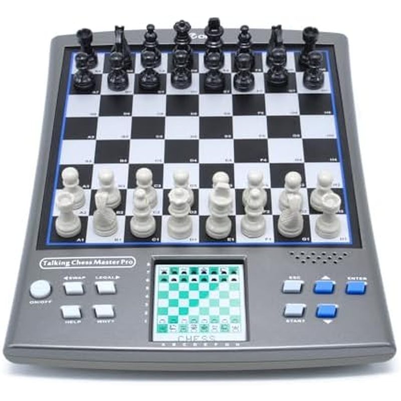 iCore Electronic Chess Set, Talking Computer Chess Board, 100 Preset Exercises, 5 Levels, 40 Famous 