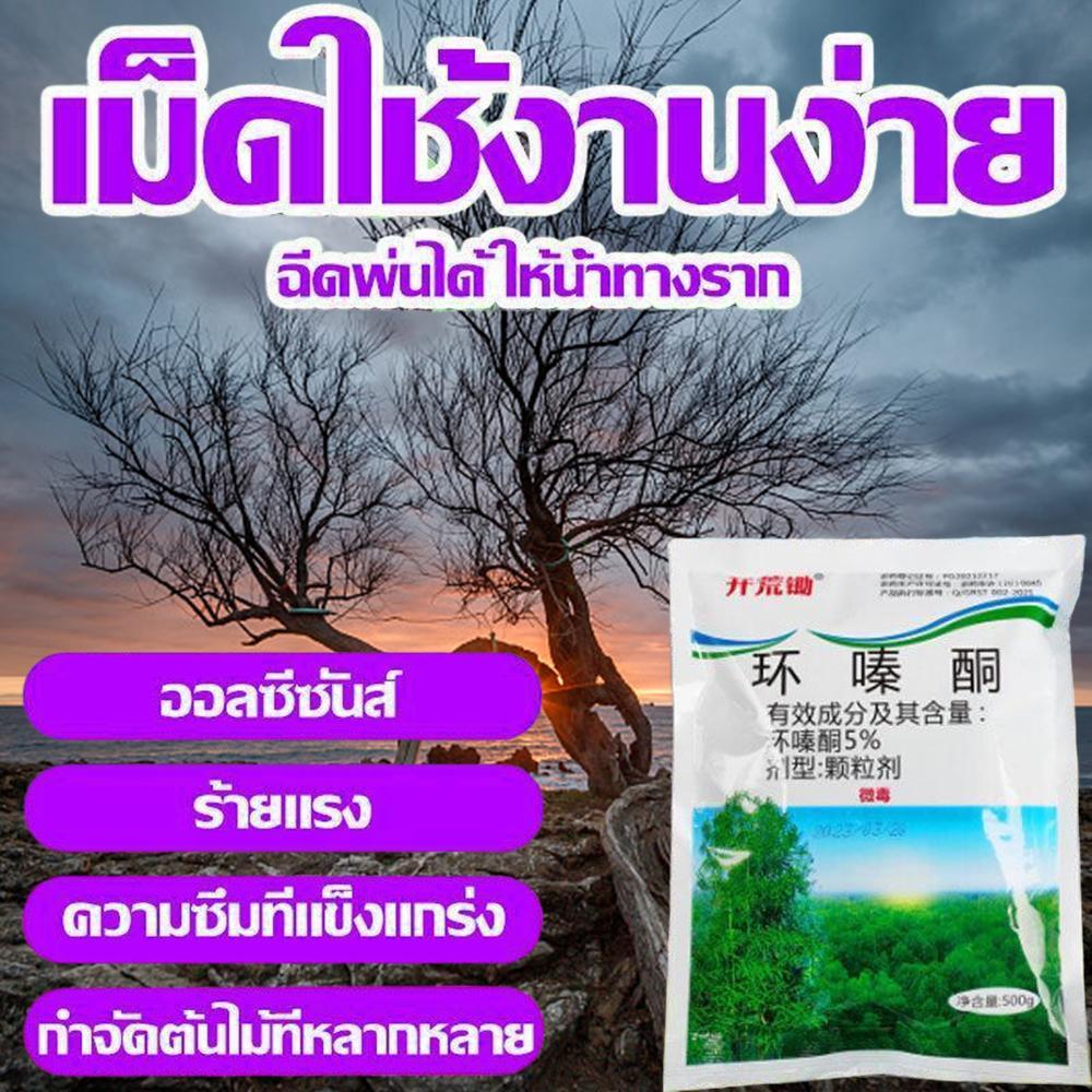 （ซื้อ 2 แถม 1）สารกำจัดวัชพืชที่เหมาะสำหรับต้นไม้ ไผ่ และตอไม้ บรรจุขวดขนาด 500 กรัม สูตรเข้มข้นเพื่อประสิทธิภาพที่ยาวนาน