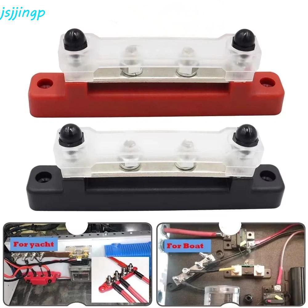JSJJINGP บล็อกเทอร์มินัลไฟฟ้า, 12V M6 Stud Power Distribution Block, อุปกรณ์เสริม 10 Way 1/4 นิ้วสตั
