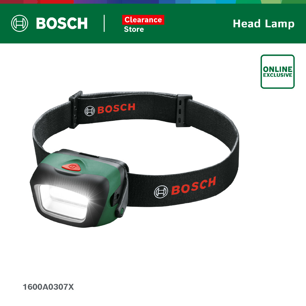 Bosch Head Lamp ไฟฉายคาดหัว ประกันนาน 6 เดือน รหัส 1600A0307X