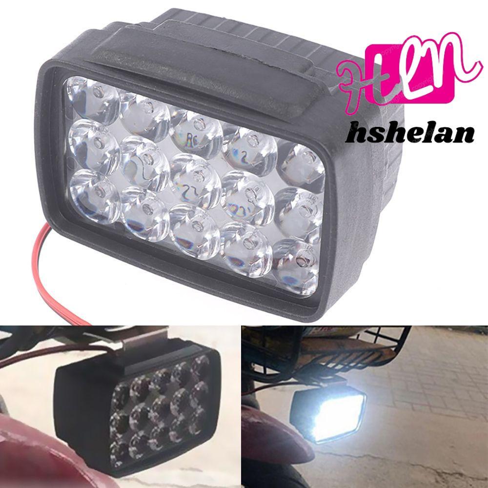 HSHELAN ไฟหน้ารถจักรยานไฟฟ้า 12V-80V ชิ้นส่วนกระชับสัดส่วน ไฟหน้าเสริมที่สว่างเป็นพิเศษ