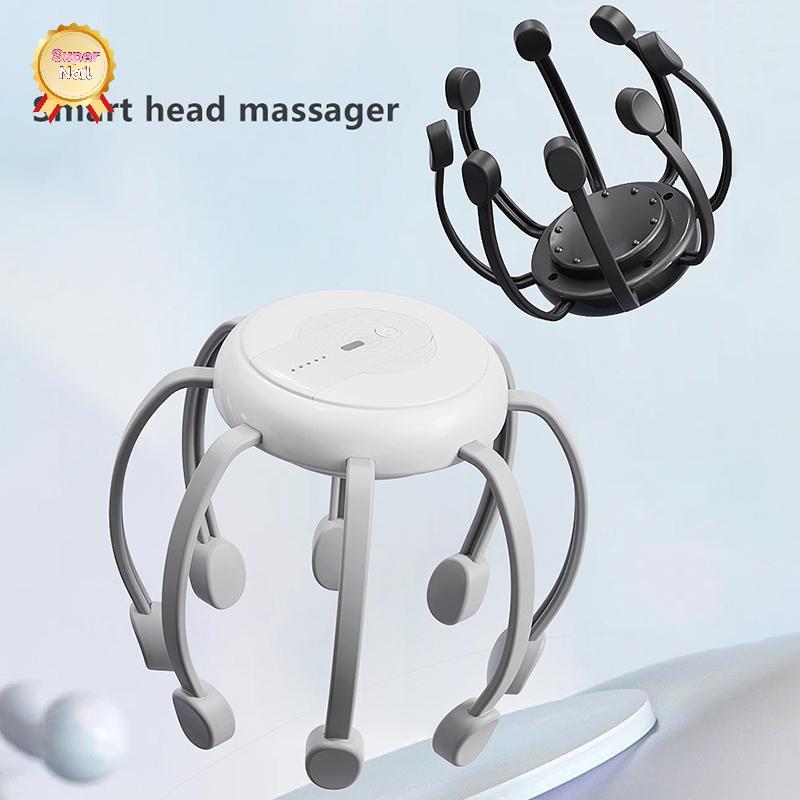 SuperNail ไฟฟ้า Octopus Claw หัวนวด 4 โหมดนวดหนังศีรษะ Therapeutic หัว Scratcher บรรเทาหัวความเมื่อยล้าปรับปรุง Sleep Vary