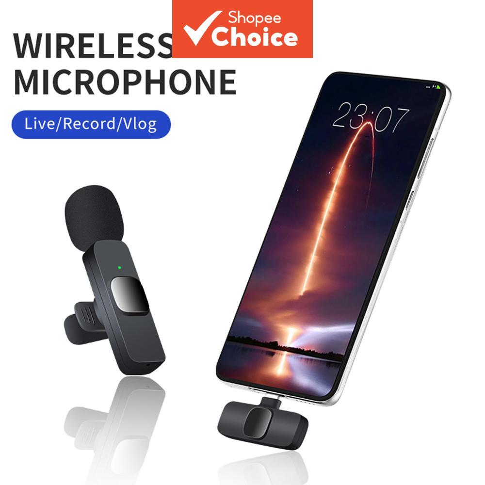 K9 ไมโครโฟนไร้สายแบบหนีบเสื้อ Type-C Mic สําหรับ PC คอมพิวเตอร์ระบบไมโครโฟนเสียง Professional Elite
